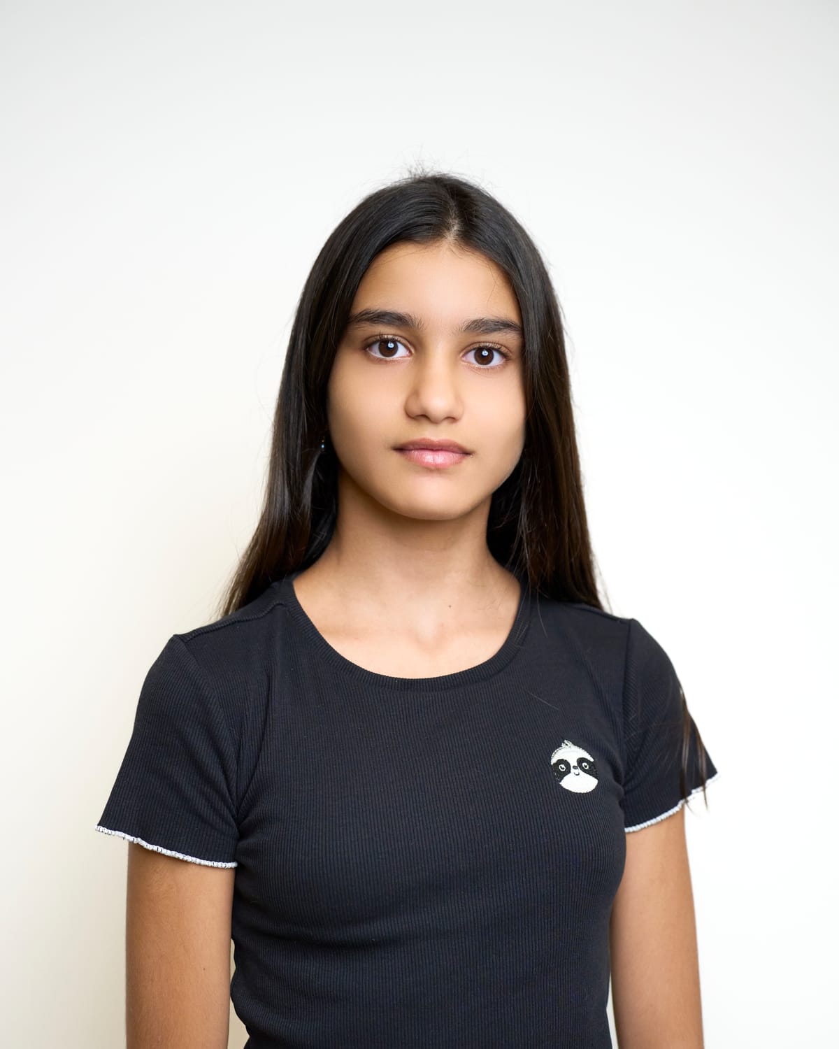 Studio portfolio portrait of a young model